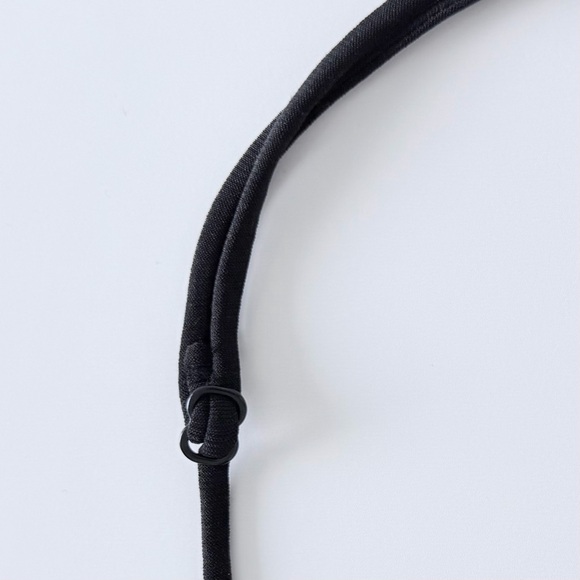 ZARA Black Slip Midi Dress Ruched Bust Adjustable Straps Minimalist Size L - Picture 6 of 8